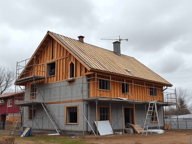 Hrubá stavba budovy